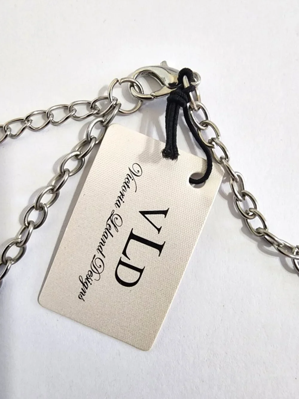 Vintage VLD Victoria Leland Chunky Wood & Ceramic Necklace - Picture 3 of 3